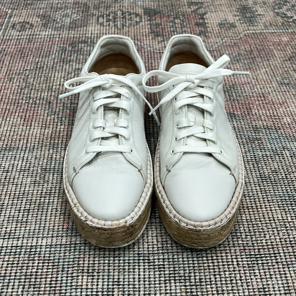 Rag & Bone Kent White Leather Espadrille Sneakers - Picture 5 of 12